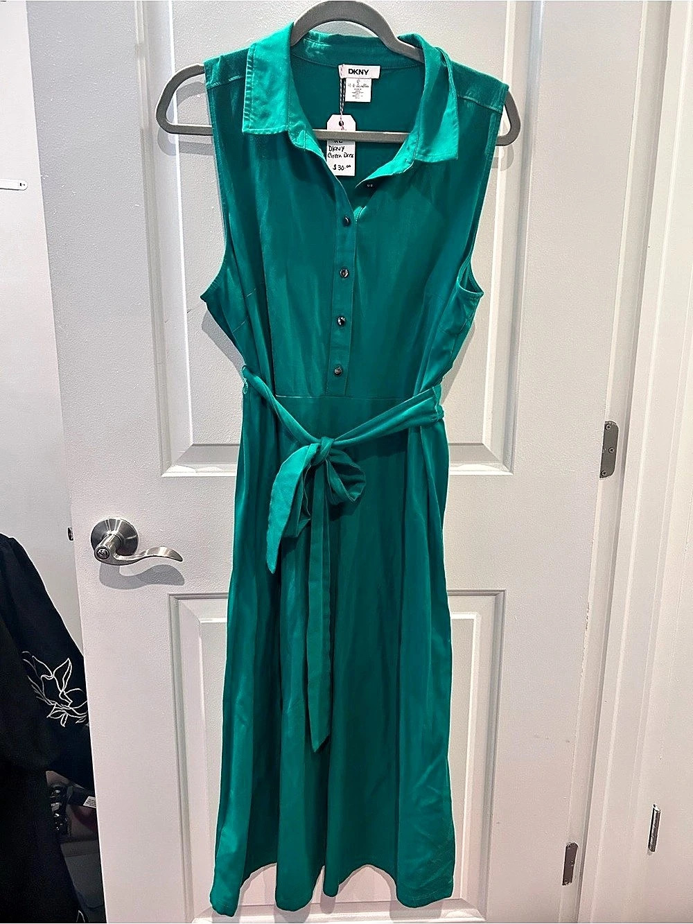 DKNY Green Dress Sleeveless Maxi Dress in Green Size XL